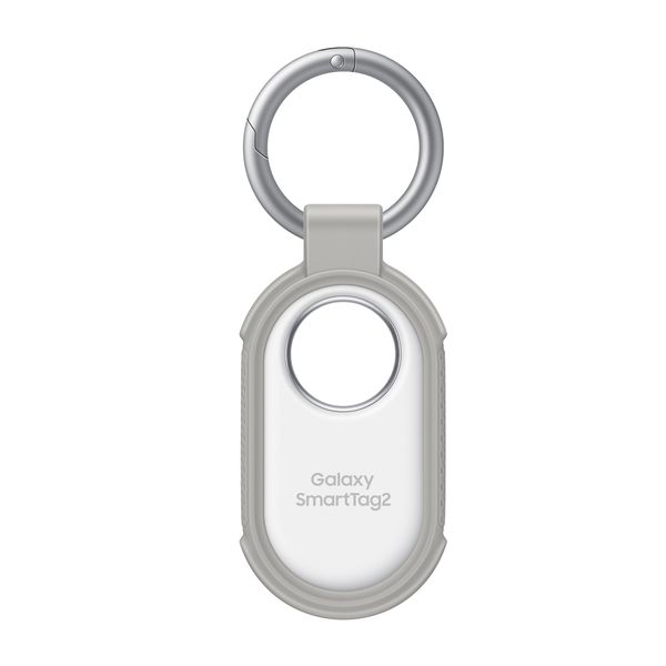 Capa Silicone com Chaveiro para Galaxy SmartTag2 Cinza