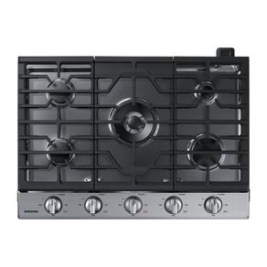 Cooktop Inox 5 Queimadores Wi-Fi Dupla Chama + Kit Recirculação + Coifa Wi-Fi + Forno Elétrico Função Air Fry 76L Combo