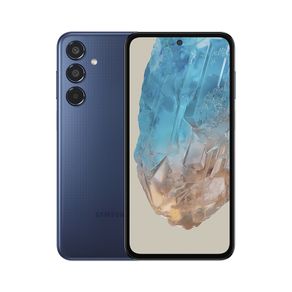 Imagem Celular Samsung Galaxy M35 5G, Câmera Tripla até 50MP, Selfie 50MP, Tela Super AMOLED + 6.6 120Hz, 256GB, 8GB RAM Azul Escuro