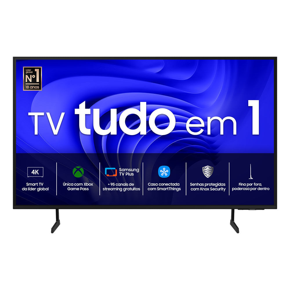 Samsung Smart TV 60" UHD 4K 60DU7700, Processador Crystal 4K, Gaming Hub, Controle SolarCell, Alexa built in 60"