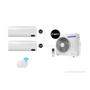 Bi-Split Samsung WindFree 18.000 BTUs (Hi Wall 9.000 e 12.000) Quente/Frio com WiFi 220V