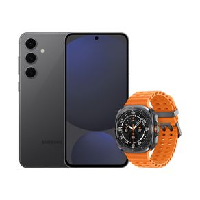 S24 FE (256GB) - Grafite + Galaxy Watch Ultra LTE 47mm - Titânio Cinza Combo