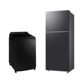 Lavadora Smart Samsung Digital Inverter WA17CG Black 17kg 220V + Geladeira Samsung TMF RT38DG6120B1FZ SmartThings 391L Black Inox Look Bivolt Combo