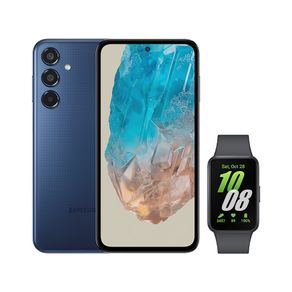 M35 5G (256GB) - Azul Escuro + Galaxy Fit3 - Grafite Combo