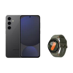 Celular Samsung S24 FE 256GB - Grafite + Galaxy Watch7 BT 40mm - Verde Combo