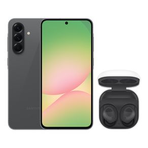 A56 5G (128GB) - Preto + Galaxy Buds FE - Grafite Combo