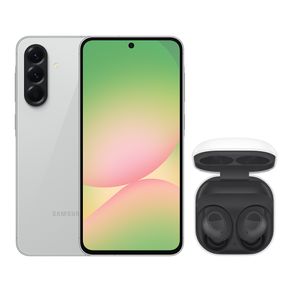 A56 5G (128GB) - Cinza + Galaxy Buds FE - Grafite Combo
