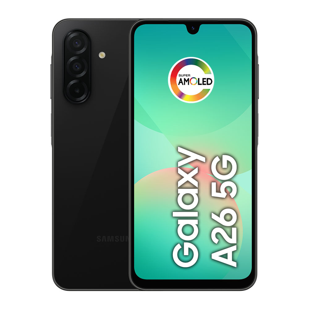 Celular Samsung Galaxy A26 5G 256GB, 8GB RAM, Câmera de 50MP, IP67, Tela Super AMOLED 6.7", NFC Preto