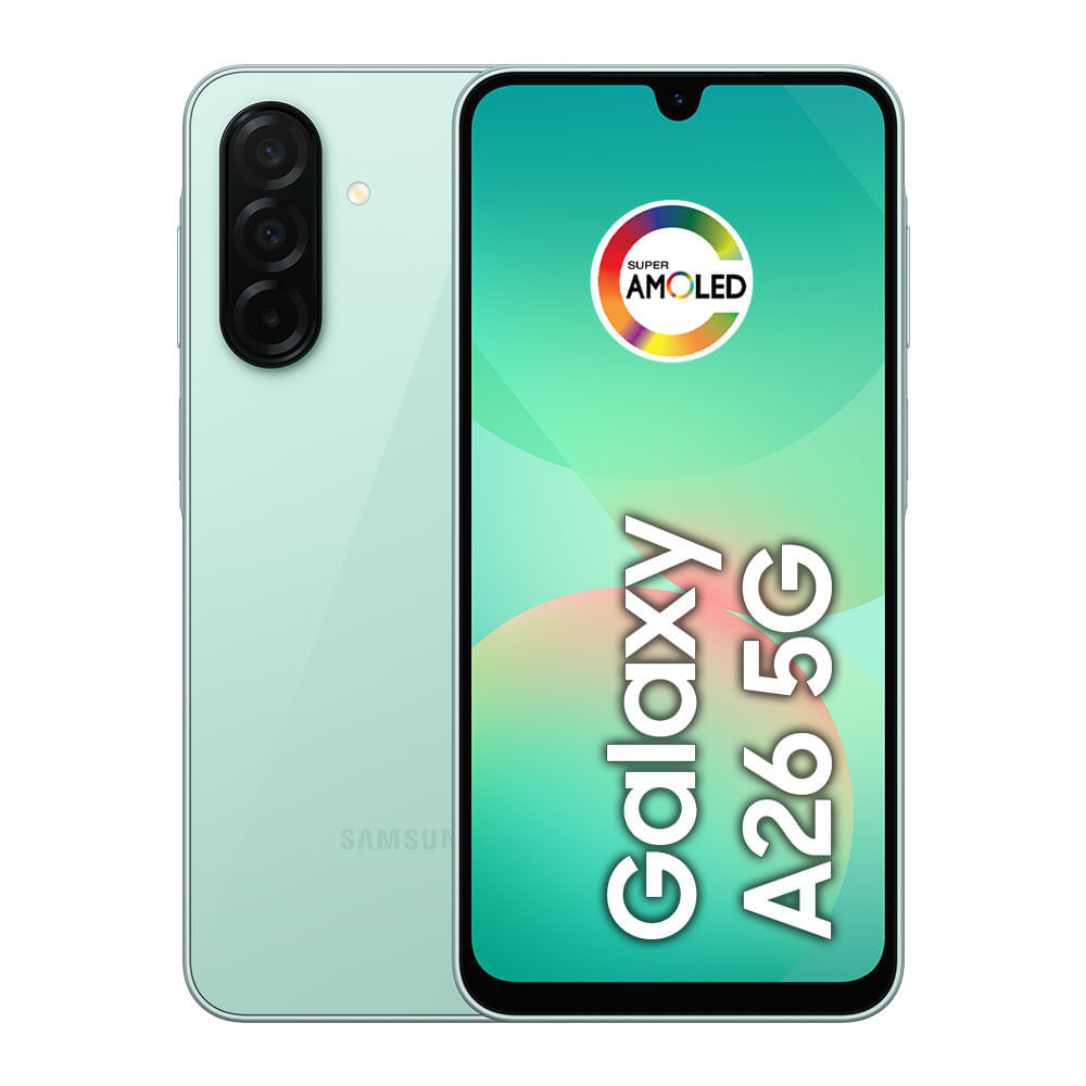 Celular Samsung Galaxy A26 5G 256GB, 8GB RAM, Câmera de 50MP, IP67, Tela Super AMOLED 6.7", NFC Verde
