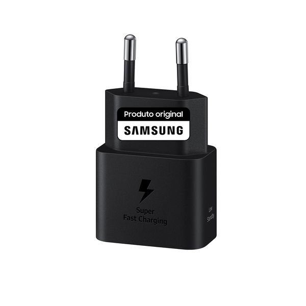 Carregador de parede Super Fast Charging 25W (COM CABO) Preto