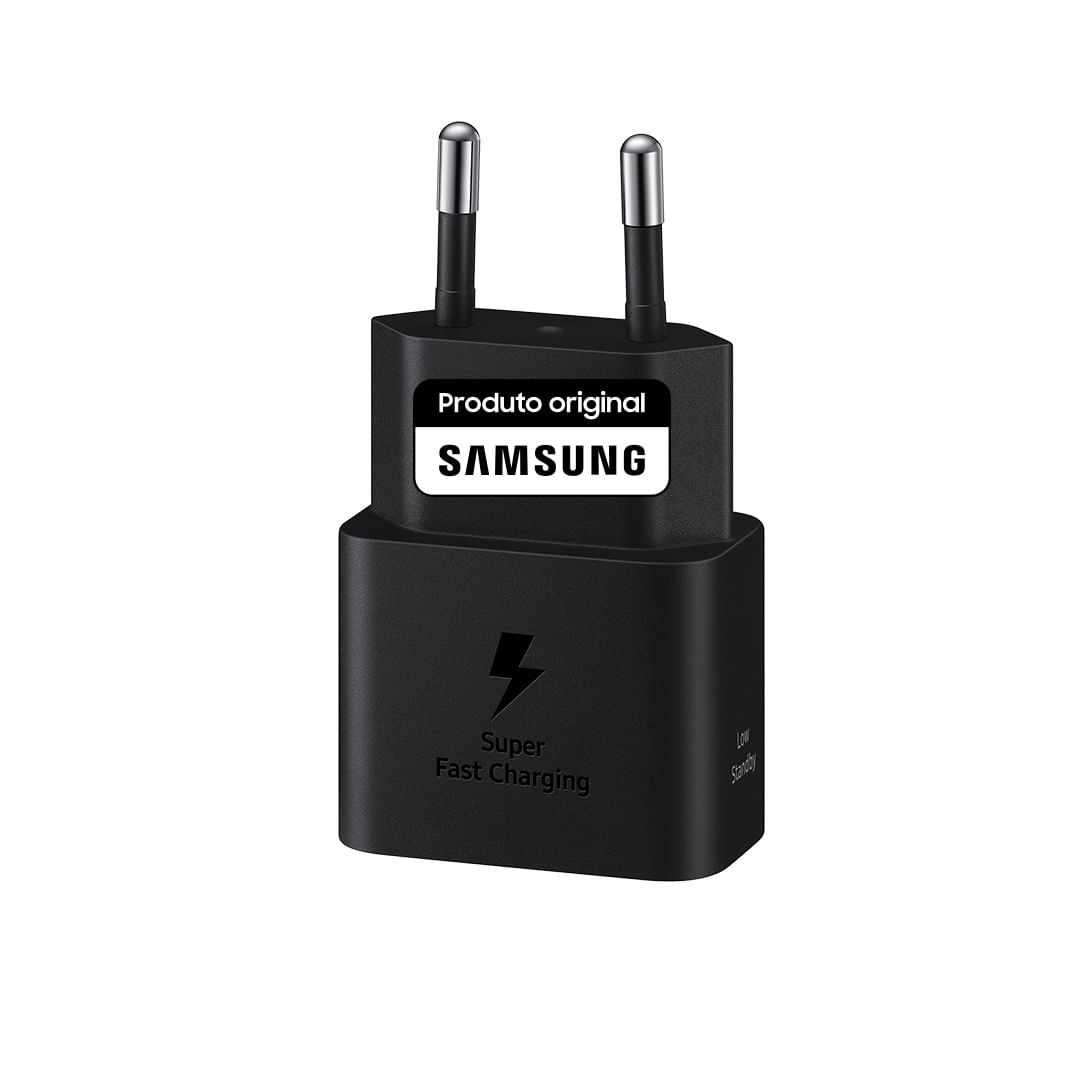 Carregador de parede Super Fast Charging 25W (COM CABO) Preto
