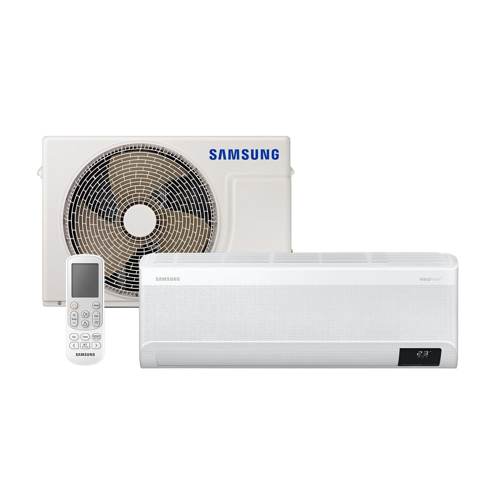 Ar-condicionado Split Inverter Samsung WindFree Pro Energy Sem Vento 9.000 BTUs Frio AR09CVFAAWKNAZ 220V 220V