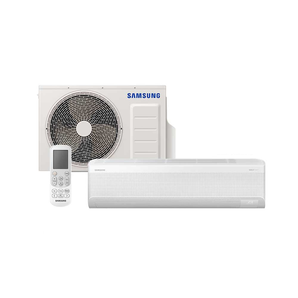 Ar-condicionado Split Samsung Inverter WindFree Connect AI 18.000 BTUs Frio Sem Vento AR18DYFABWKNAZ - Na Parede 220V