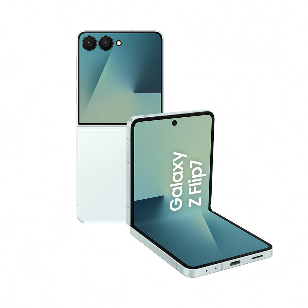 Celular Samsung Galaxy Z Flip7 5G, 256GB, 12GB RAM, 6.9", Câmera Dupla 50MP, Galaxy AI Verde