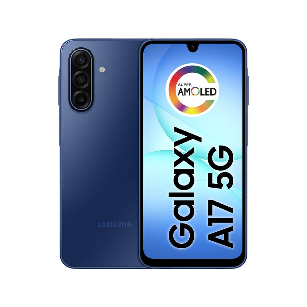 Celular Samsung Galaxy A17 5G com IA, 128GB, 4GB RAM, Câm de 50MP, Tela de 6.7", NFC, IP54 Azul