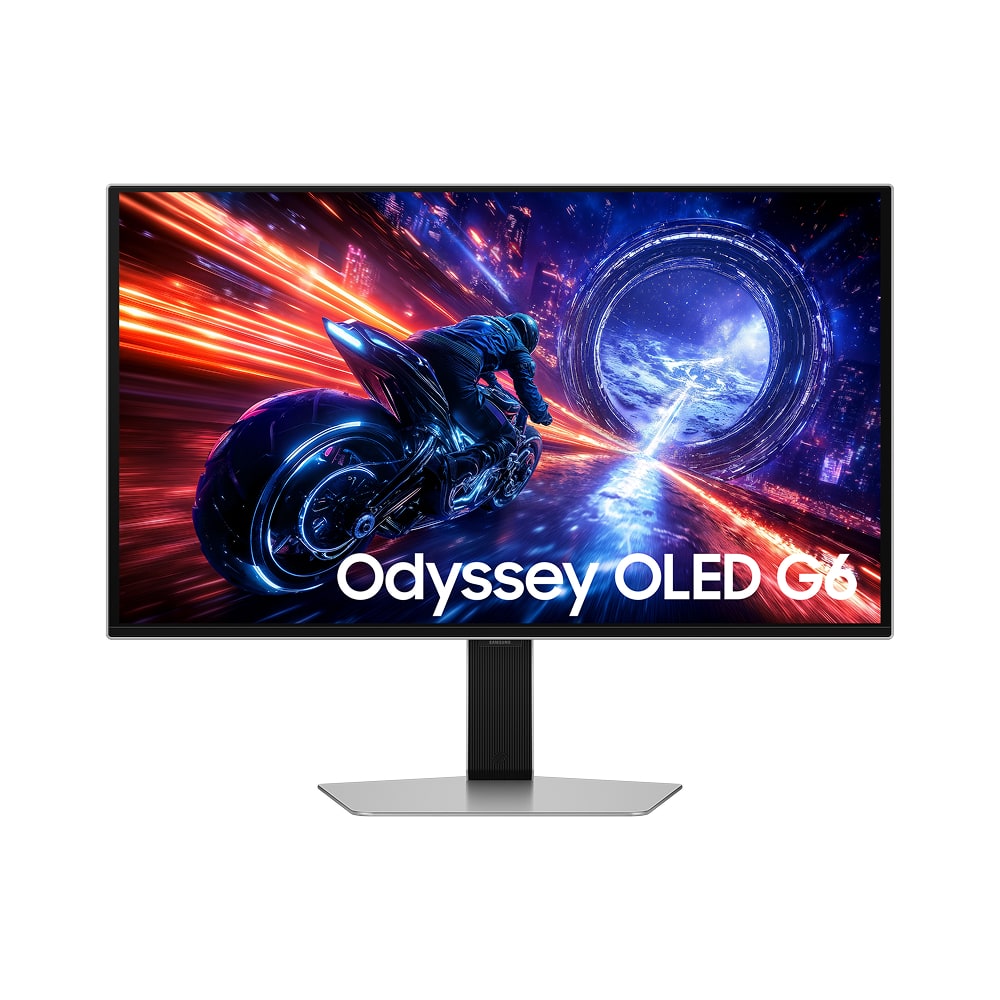 Monitor Samsung Odyssey OLED G6, 27", 500Hz, 0.03ms, ajuste de altura, FreeSync Premium Pro, DP, HDMI, USB, QHD Prata