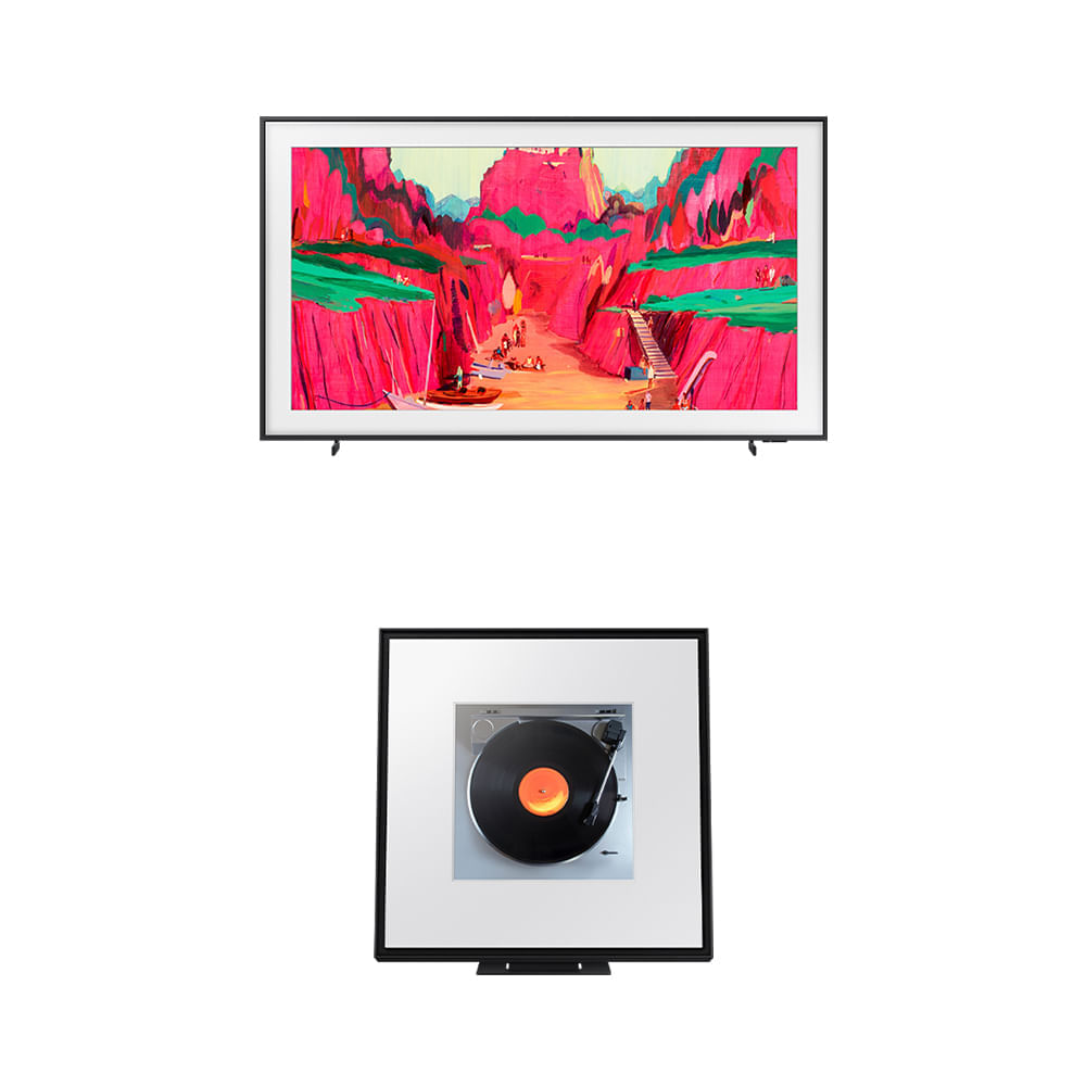 Samsung Vision AI TV 75" The Frame Pro 4K LS03FW + Music Frame LS60D Combo