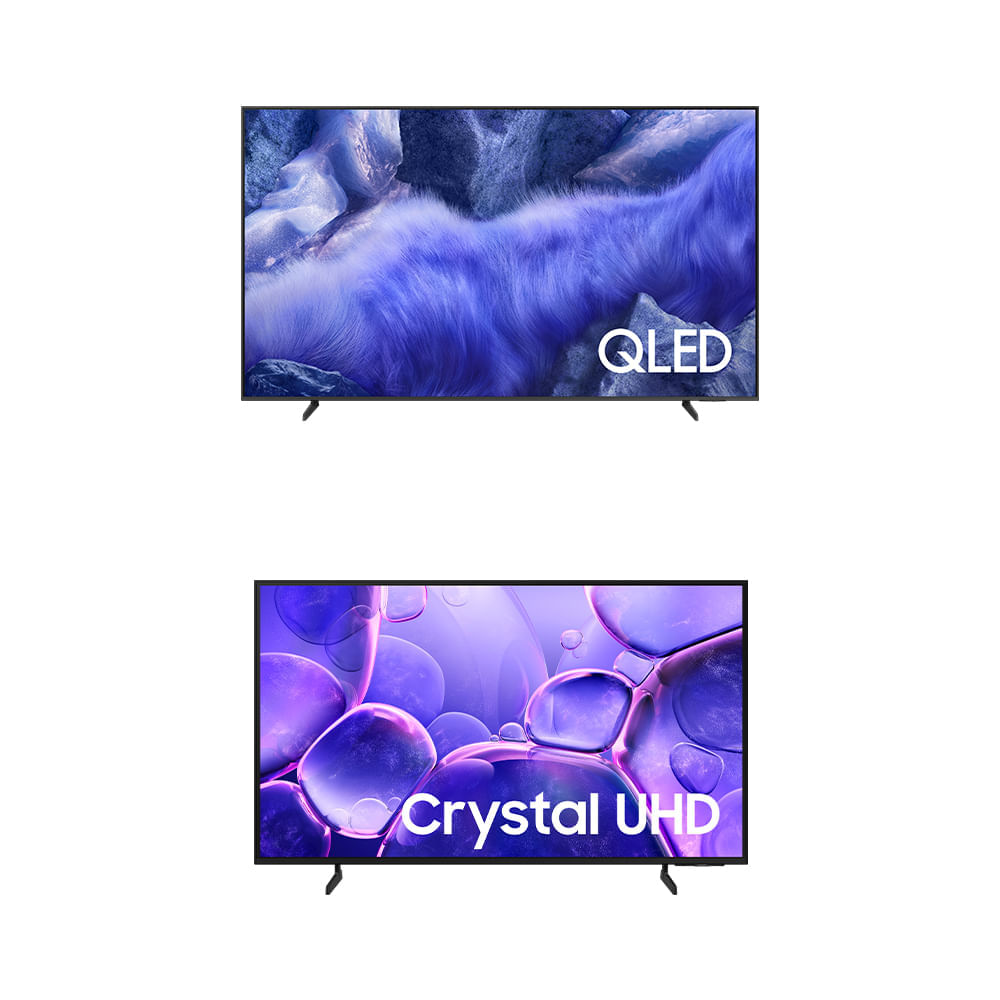 Samsung Vision AI TV 75" QLED Ultra 4K QEF1 + Samsung Smart TV 50" UHD 4K U8100F Combo