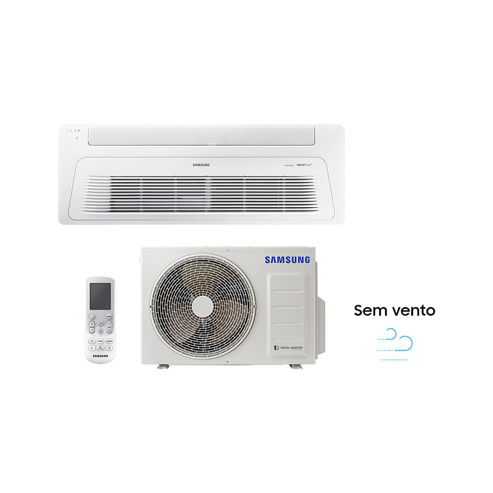 Ar Condicionado Inverter Cassete 1 via WindFree com WiFi 17.000 BTUs Quente/Frio 220V