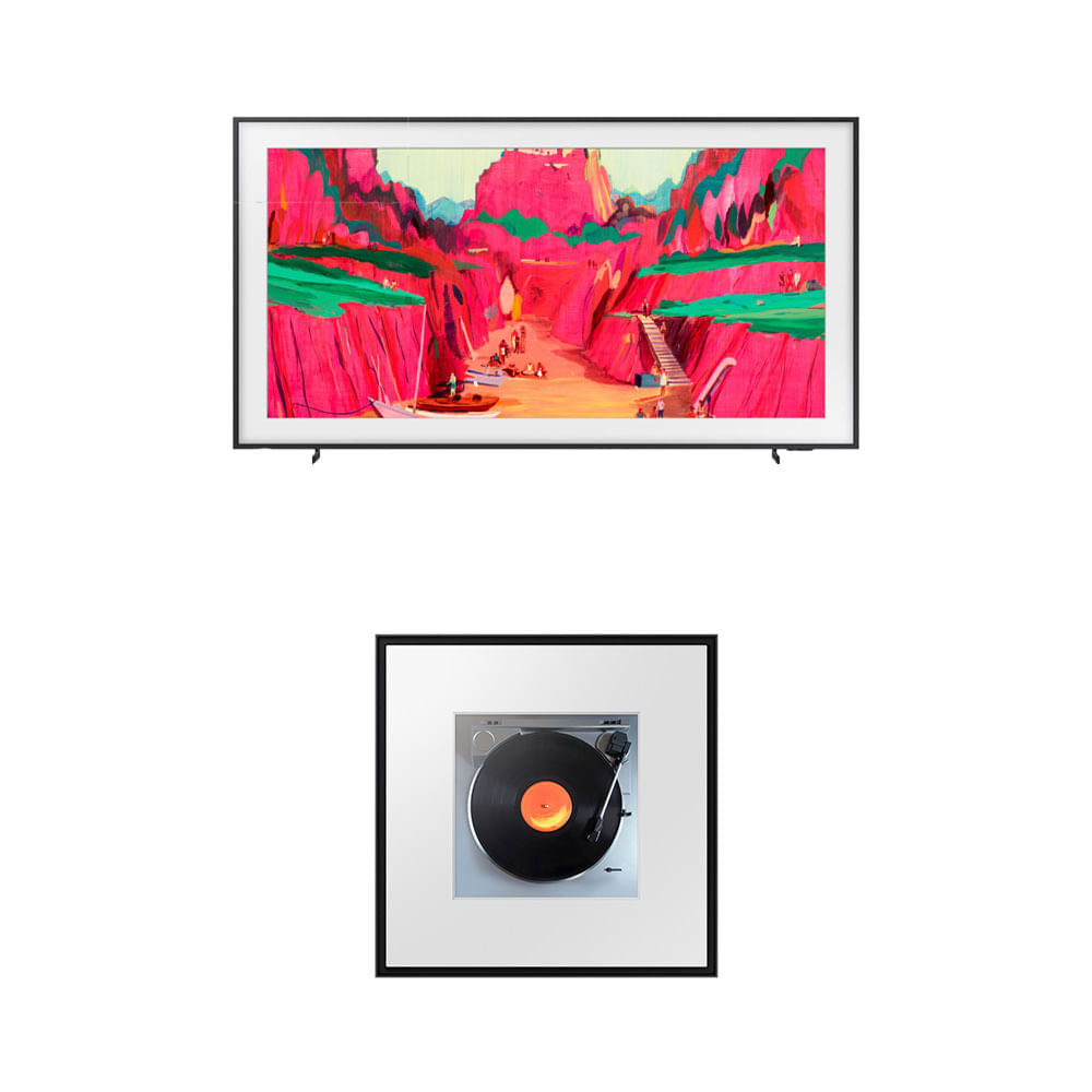 Samsung Vision AI TV 65" The Frame Pro 4K LS03FW + Music Frame Samsung LS60D Combo