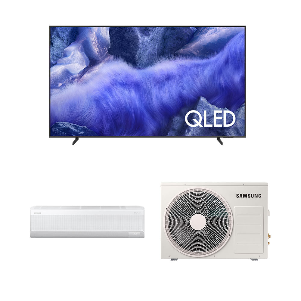 Samsung TV 75" QLED Ultra + Ar-condicionado WindFree 24.000 BTUs Combo