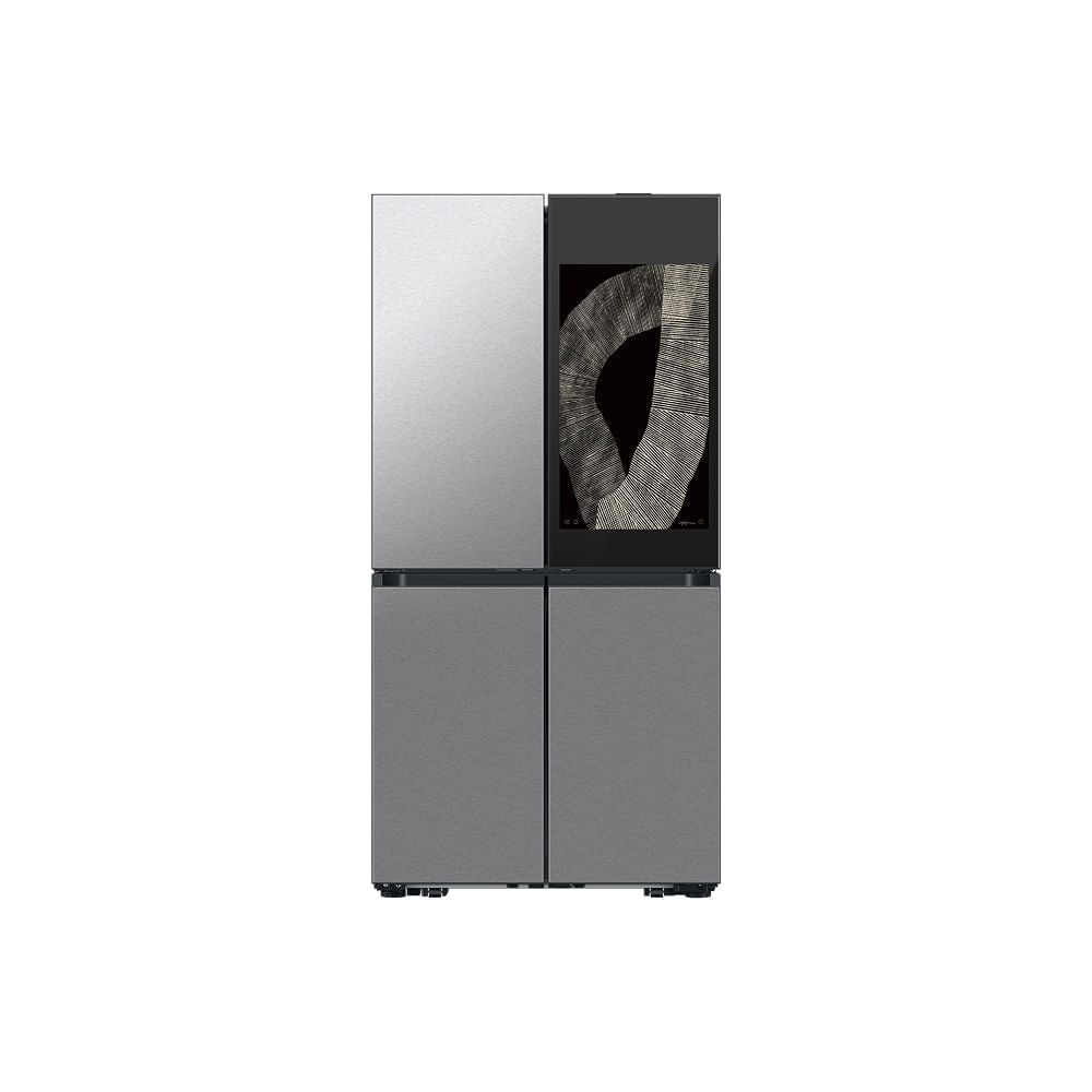 Geladeira French Door Family Hub 4 Portas Flexzone Samsung Bespoke Ai Rf29d Inox 809l 220v