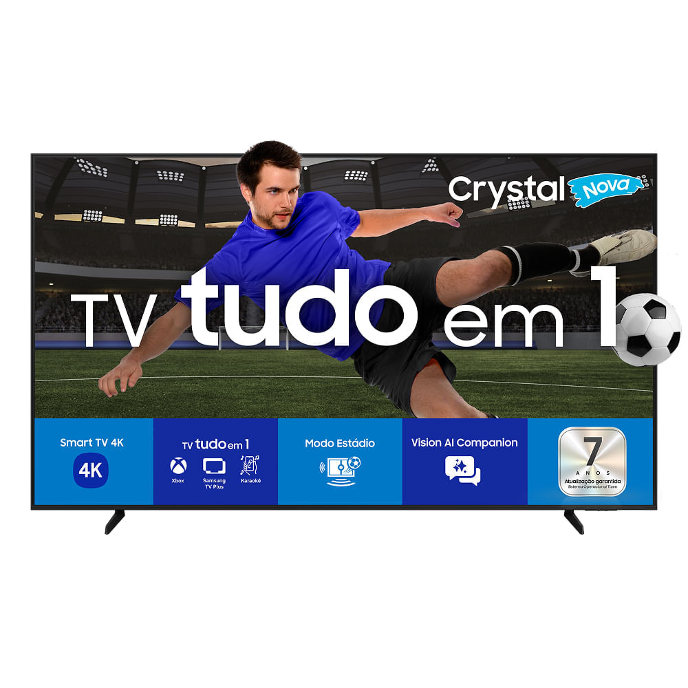Samsung Smart TV 55" Crystal UHD 4K U8600F 2025, Xbox Cloud Gaming, Canais Gratuitos, Alexa 55"