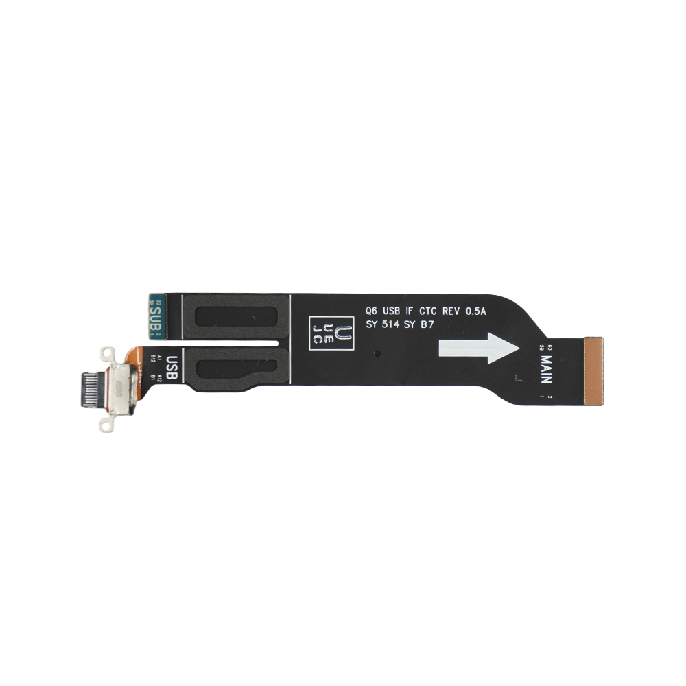 Galaxy Z Fold6 - Conector de Carga Cabo Flexível Preto