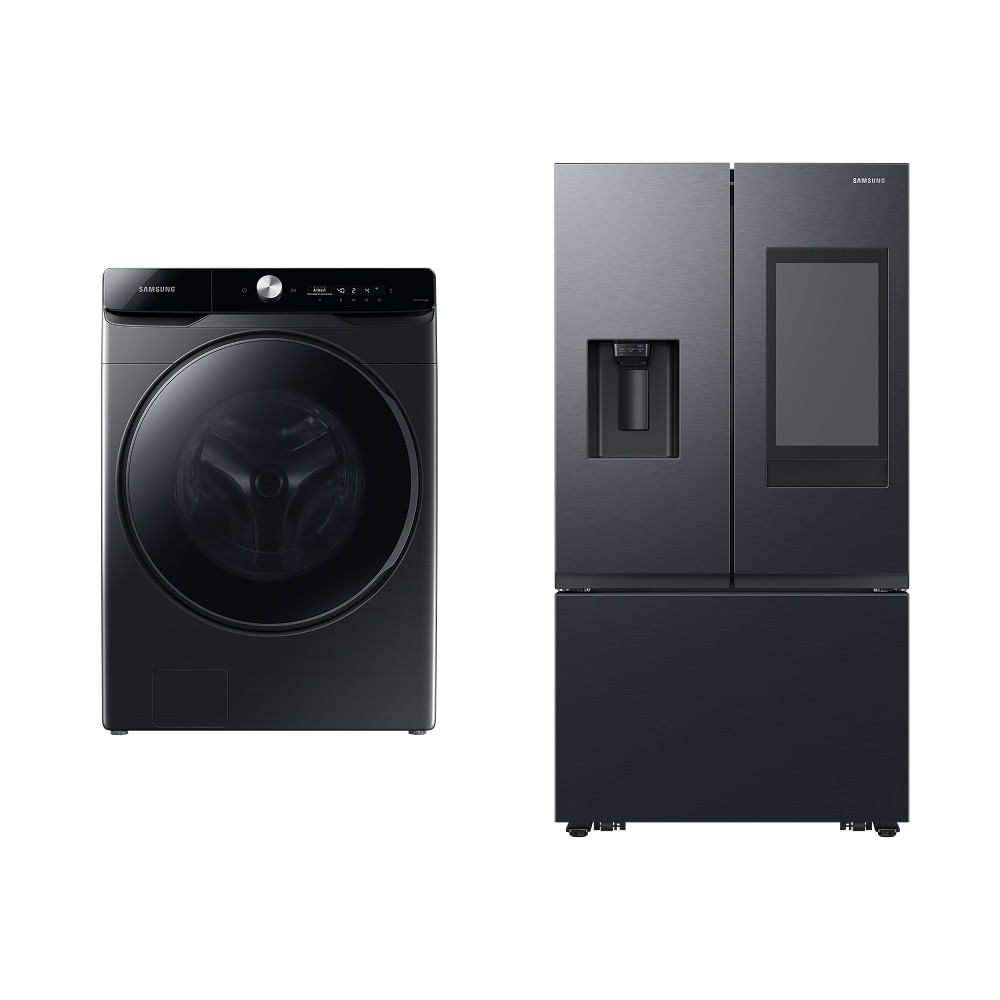 Lava e seca Samsung 18kgs WD18T 120 + Geladeira Samsung French Door RF27 Combo