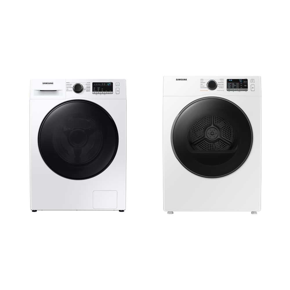 Lavadora Samsung 11kgs WW11T Branca 220 + Secadora Samsung 12kgs Branca DV12B 220 Combo