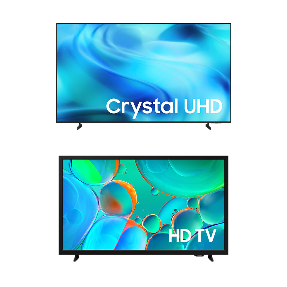 Samsung Smart TV 70" Crystal UHD 4K U8000H + Samsung Smart TV 32" HD H5000F Combo