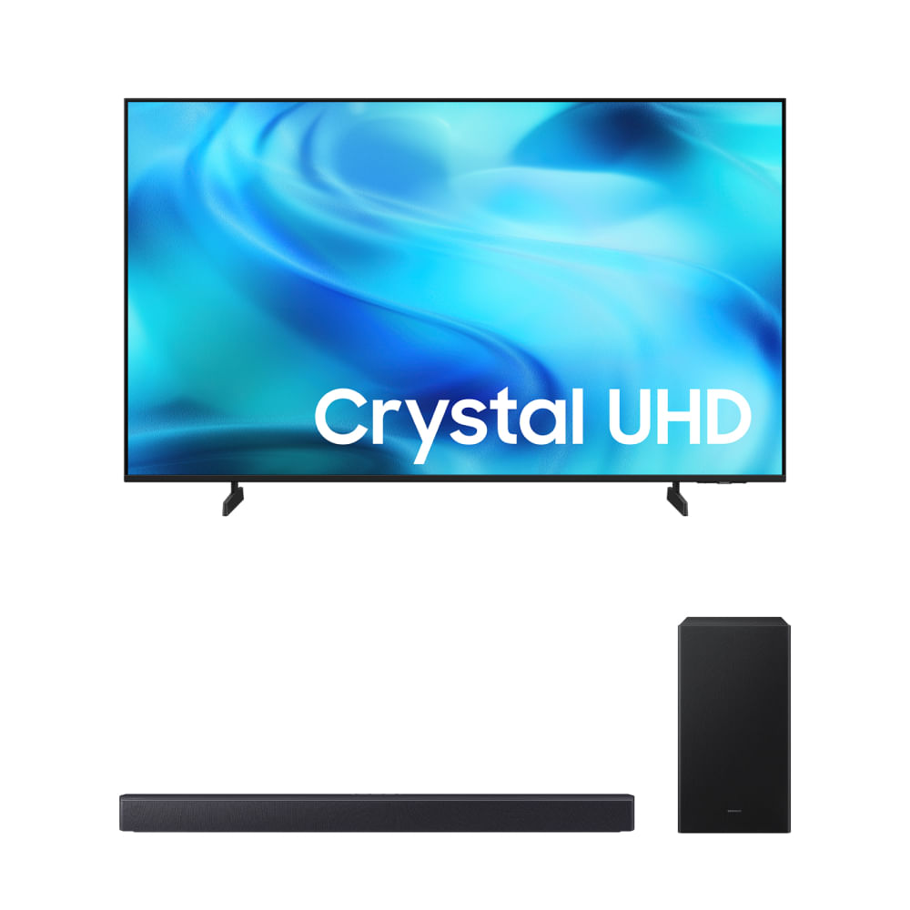 Samsung Smart TV 65" Crystal UHD 4K U8000H + Samsung Soundbar B450F 2.1 canais Combo