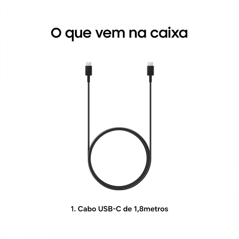 Cabo USB-C (1.8m) Preto
