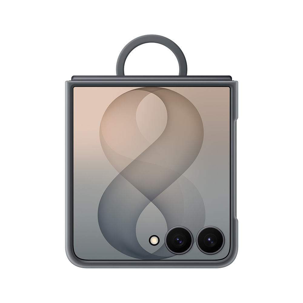 Capa Silicone Magnética com Argola Galaxy Flip8 Grafite
