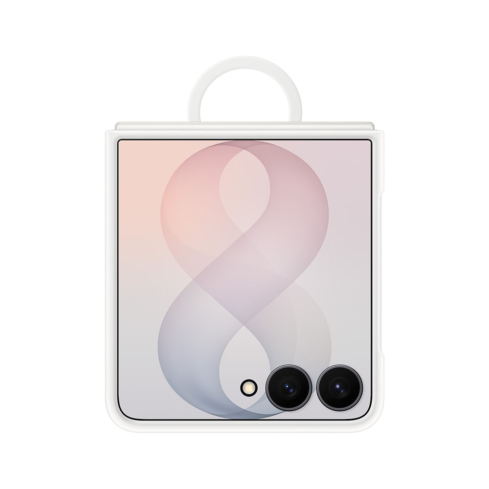 Capa Silicone Magnética com Argola Galaxy Flip8 Branco