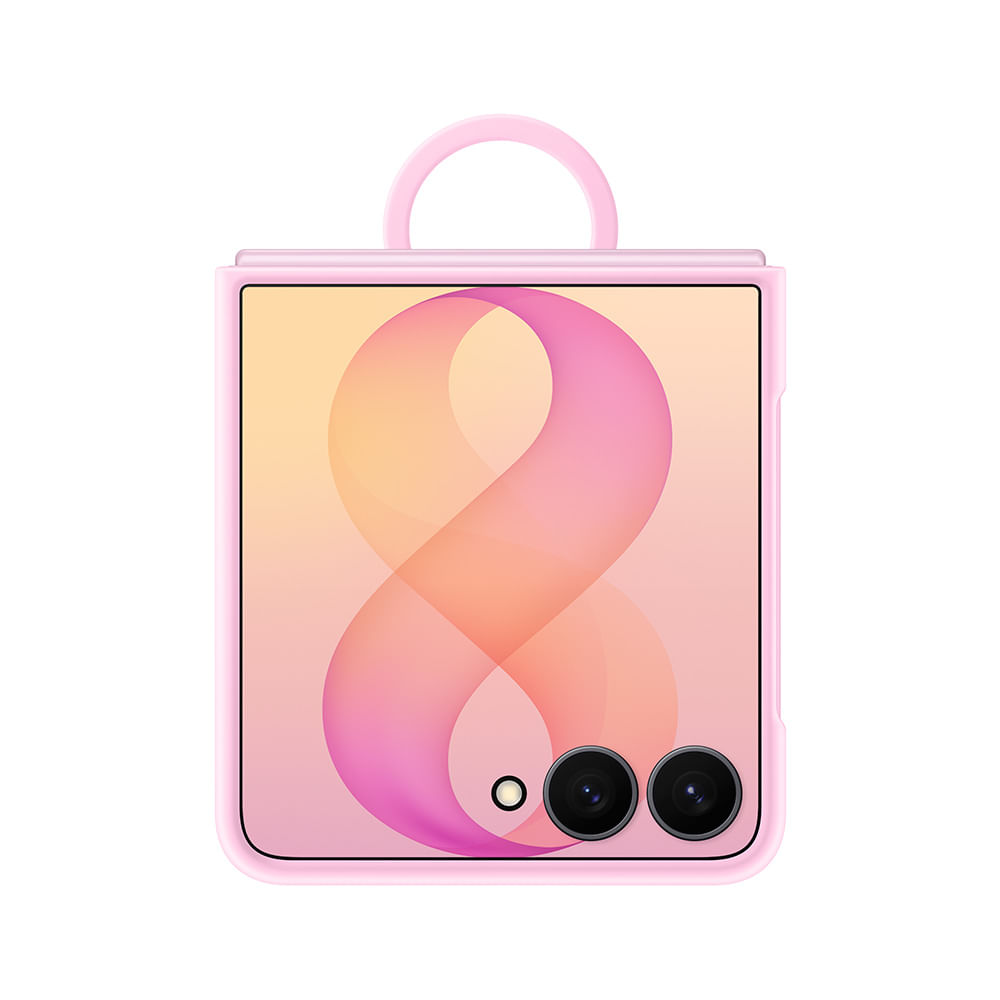 Capa Silicone Magnética com Argola Galaxy Flip8 Rosa
