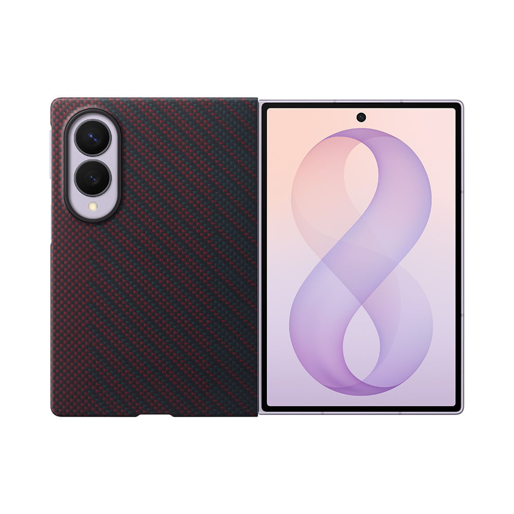 Capa Carbono Magnética Galaxy Fold8 Vinho