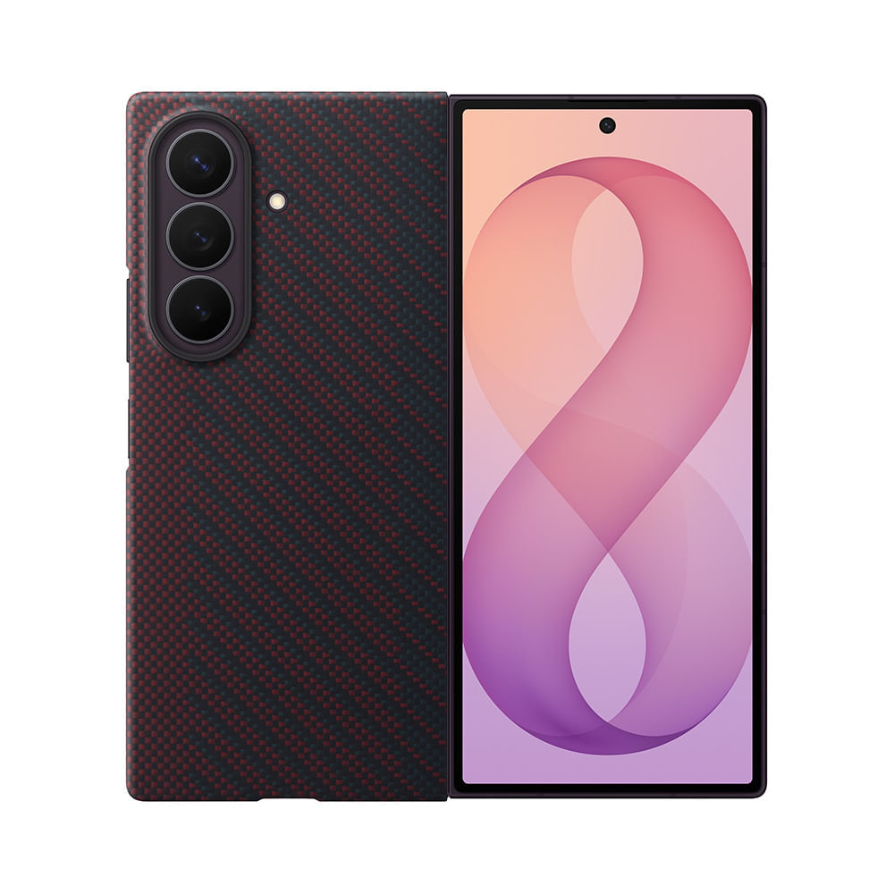 Capa Carbono Magnética Galaxy Fold8 ultra Vinho