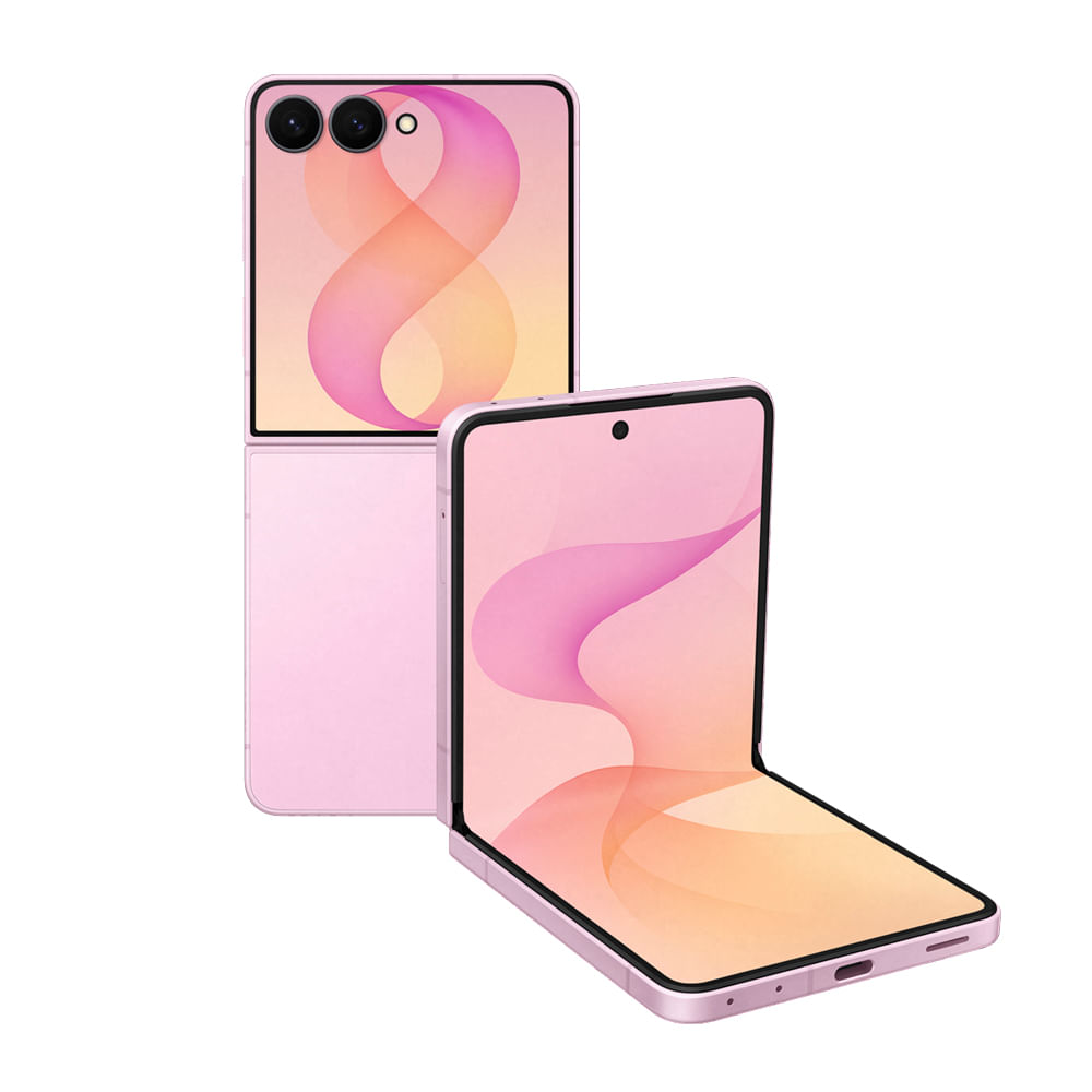 Celular Samsung Galaxy Z Flip8, 512GB, 12GB RAM, 6.9", Câm. Dupla 50MP, O Flip mais leve do mundo Rosa