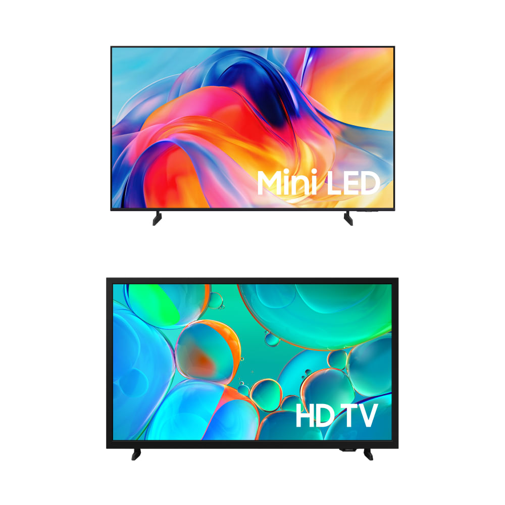 Samsung Smart TV 50" MiniLED 4K M75H + Samsung Smart TV 32" HD H5000F Combo