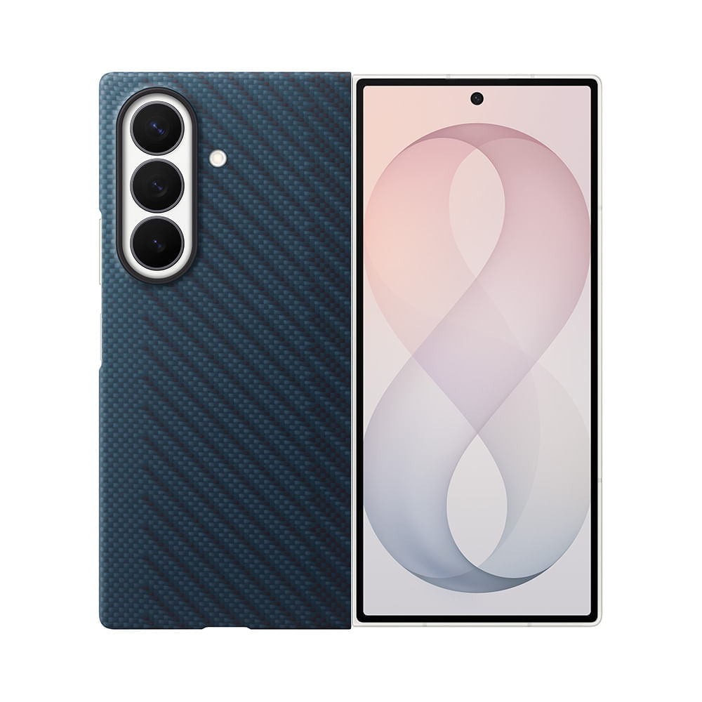 Capa Carbono Magnética Galaxy Fold8 ultra Azul Marinho